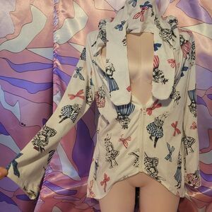 Size Small White Rabbit Hoodie ACDC Rag Lolita Japan Jfashion Kawaii Harajuku